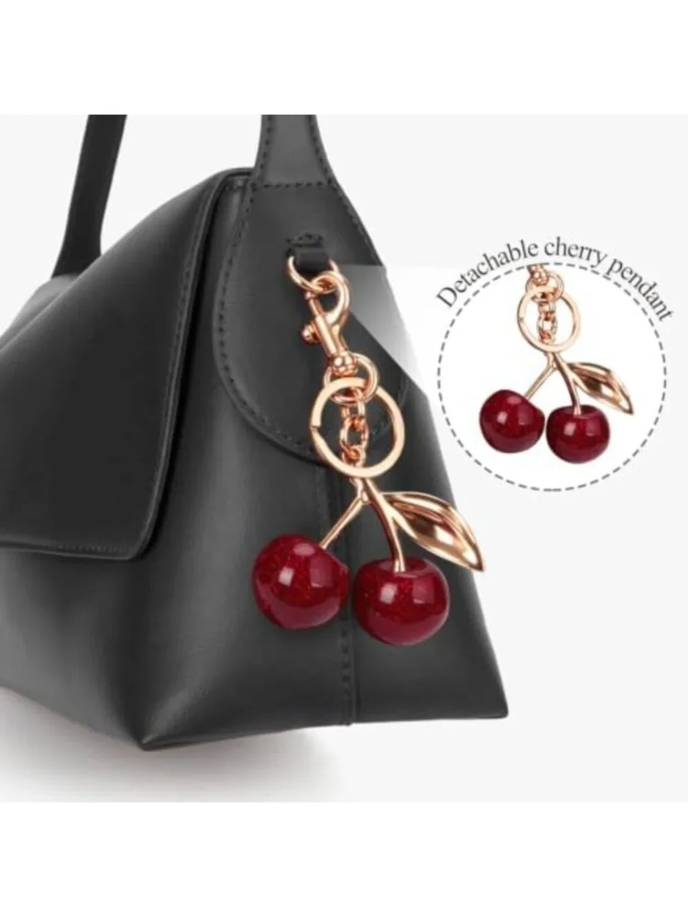 Vintage Large Faux Leather Hobo Bag for Women - Stylish Cherry Shoulder Handbag